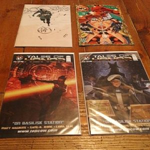 Four modern indie comic books